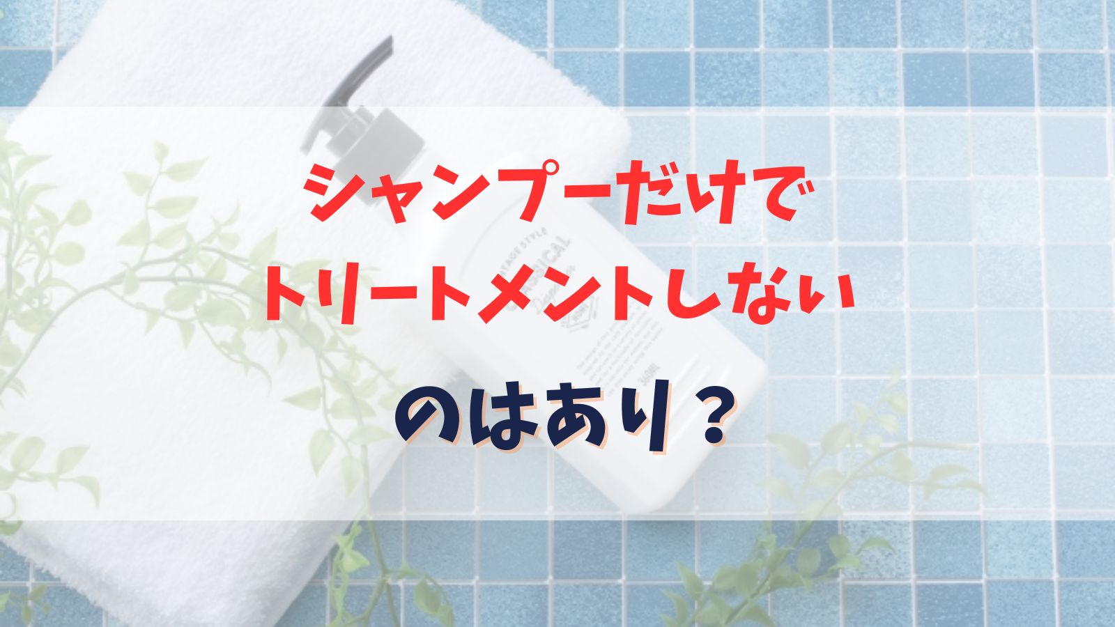 シャンプーだけでトリートメントしないのはあり？おすすめのシャンプーも紹介